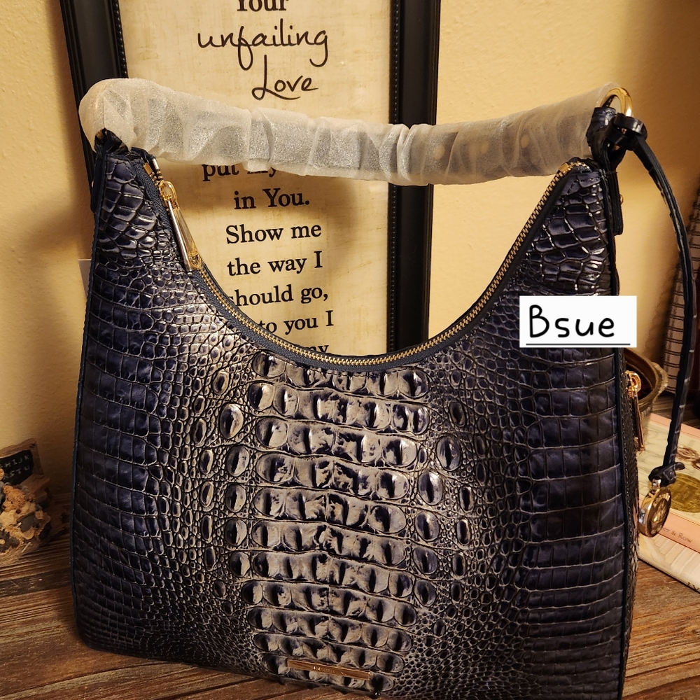 NWT Brahmin Tabitha Shoulder Bag. Twilight Blue Ombre...Leather